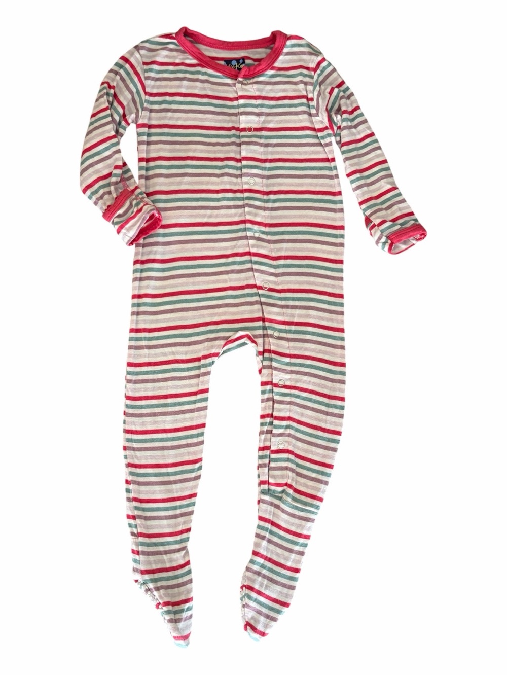 Kickee Pants Bamboo Fairytale Stripe Footie
